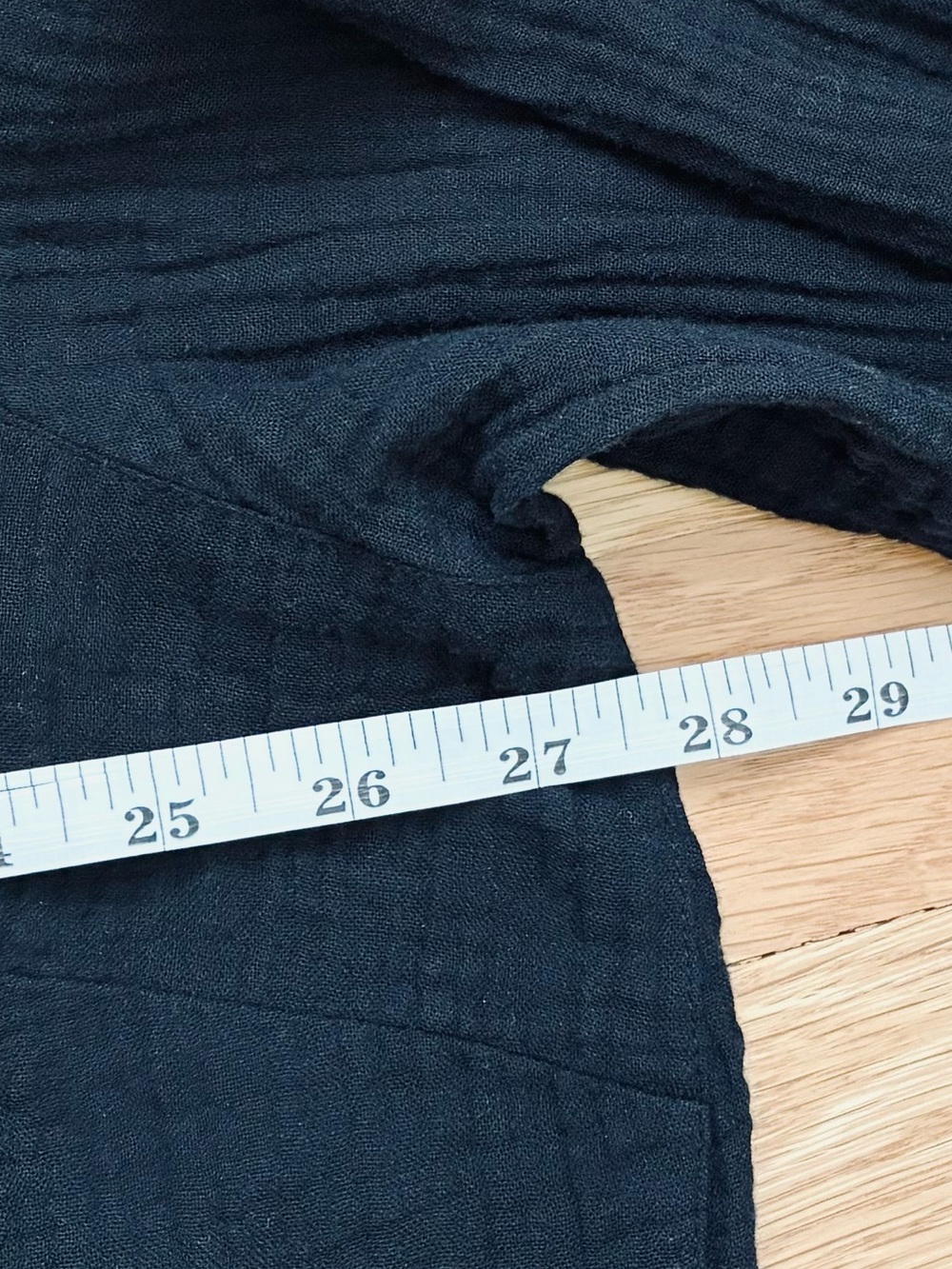 J. Jill Gauze Cotton Button-Up Shirt Textured Long Sleeve Black Size 3X - Picture 10 of 12